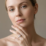 White gold Round Brilliant Diamond Pavé Band with Six-Prong Setting_4