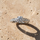 White gold Round Brilliant Diamond Pavé Band with Six-Prong Setting_6