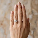 White gold Round Brilliant Diamond Solitaire with Pavé Band and Four-Prong Setting_12