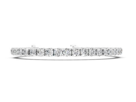 White gold Round Brilliant Diamond Tennis Bracelet with Prong Setting_134