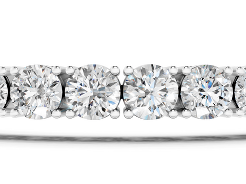 White gold Round Brilliant Diamond Tennis Bracelet with Prong Setting_135