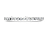 Silver Round Brilliant Diamond Tennis Bracelet with Prong Setting