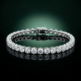 10K White Gold 3.00 Carat F-G VS-SI Round Brilliant Diamond Tennis Bracelet with Prong Setting