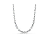 White gold Round Brilliant Diamond Tennis Necklace with Prong Setting_1