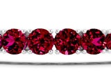 White gold Round Brilliant Garnet Tennis Bracelet with Prong Setting_5