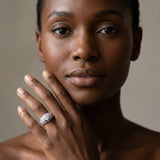 White gold Round Brilliant Halo Pave Diamond Milgrain Ring_25