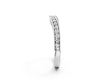 White gold Round Brilliant Milgrain Bezel Set Diamond Wave Band_14