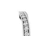 White gold Round Brilliant Milgrain Bezel Set Diamond Wave Band_17