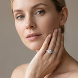 White gold Round Brilliant Milgrain Pave Heart Band Solitaire Ring_177
