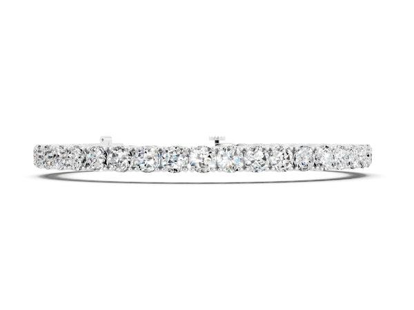White gold Round Brilliant Moissanite Tennis Bracelet with Prong Setting