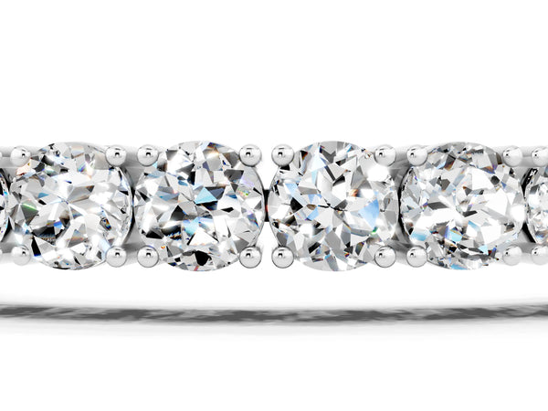 White gold Round Brilliant Moissanite Tennis Bracelet with Prong Setting