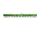 White gold Round Brilliant Peridot Tennis Bracelet with Prong Setting_4