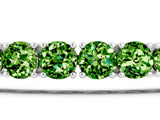 White gold Round Brilliant Peridot Tennis Bracelet with Prong Setting_5