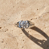 White gold Round Brilliant Solitaire Bezel Set Split Shank Engagement Ring_9