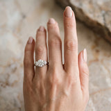 White gold Round Brilliant Solitaire Diamond Ring with Channel Set Band and Bar Prong Setting_16
