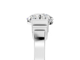 White gold Round Brilliant Solitaire Diamond Ring with Channel Set Band and Bar Prong Setting_17