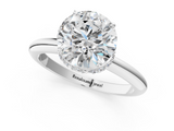 White gold Round Brilliant Solitaire Engagement Ring with Six-Prong Setting and Classic Band_39