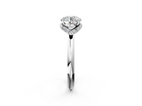 White gold Round Brilliant Solitaire Engagement Ring with Six-Prong Setting and Classic Band_40