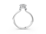 White gold Round Brilliant Solitaire Engagement Ring with Six-Prong Setting and Classic Band_41