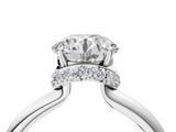 White gold Round Brilliant Solitaire Engagement Ring with Six-Prong Setting and Classic Band_42