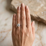 White gold Round Brilliant Solitaire Engagement Ring with Six-Prong Setting and Classic Band_55