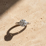 White gold Round Brilliant Solitaire Engagement Ring with Six-Prong Setting and Classic Band_56