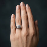 White gold Round Brilliant Solitaire Milgrain Bezel Engagement Ring_24