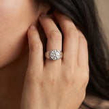 White gold Round Brilliant Solitaire Milgrain Bezel Engagement Ring_26