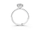 White gold Round Brilliant Solitaire with Pavé Band and Claw Prong Setting_18