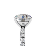 White gold Round Brilliant Solitaire with Pavé Band and Four-Prong Setting_31