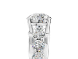 White gold Round Brilliant Solitaire with Side Stones on a Pave Band and Four-Prong Setting_152