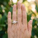White gold Round Brilliant Solitaire with Side Stones on a Pave Band and Four-Prong Setting_154