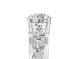 White gold Round Brilliant Solitaire with Side Stones on a Pave Band and Four-Prong Setting_27