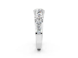 White gold Round Brilliant Solitaire with Side Stones on a Pave Band and Four-Prong Setting_36