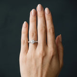 White gold Round Brilliant Split Shank Pave Diamond Engagement Ring with Four-Prong Setting_6