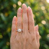 White gold Round Brilliant Split Shank Pave Solitaire Ring with Four-Prong Setting_24