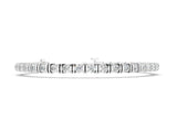 White gold Round Brilliant Tennis Bracelet with Channel Set Stones and Box Clasp