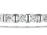 White gold Round Brilliant Tennis Bracelet with Channel Set Stones and Box Clasp_3