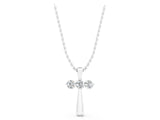White gold Round Brilliant Three-Stone Prong Set Pendant_35
