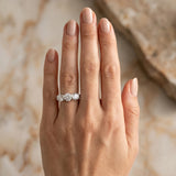 White gold Round Brilliant Trilogy Channel Set Diamond Ring with Bar Prongs_59