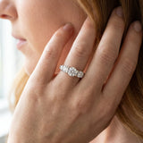 White gold Round Brilliant Trilogy Channel Set Diamond Ring with Bar Prongs_61