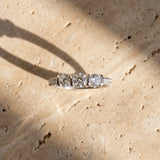 White gold Round Brilliant Trilogy Channel Set Diamond Ring with Bar Prongs_62