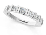 White gold Round Channel Set Diamond Half Eternity Band_13