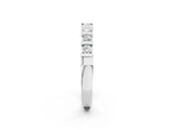 White gold Round Channel Set Diamond Half Eternity Band_14