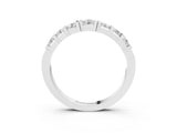 White gold Round Channel Set Diamond Half Eternity Band_15