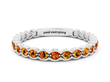 White gold Round Citrine Bezel Set Eternity Band_18