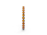 White gold Round Citrine Bezel Set Eternity Band_20