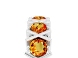 White gold Round Citrine Channel Set Band with X-Prong Detail_11