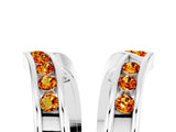 White gold Round Citrine Channel-Set Chevron Band_11