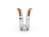 White gold Round Citrine Channel-Set Chevron Band_8